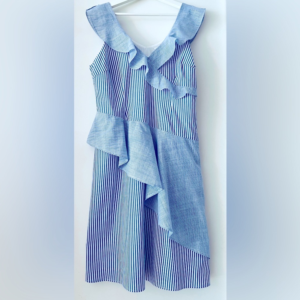 Trendy dress, 100% cotton, size L